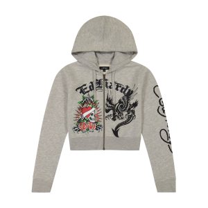 Heart Roses Zip Hoodie