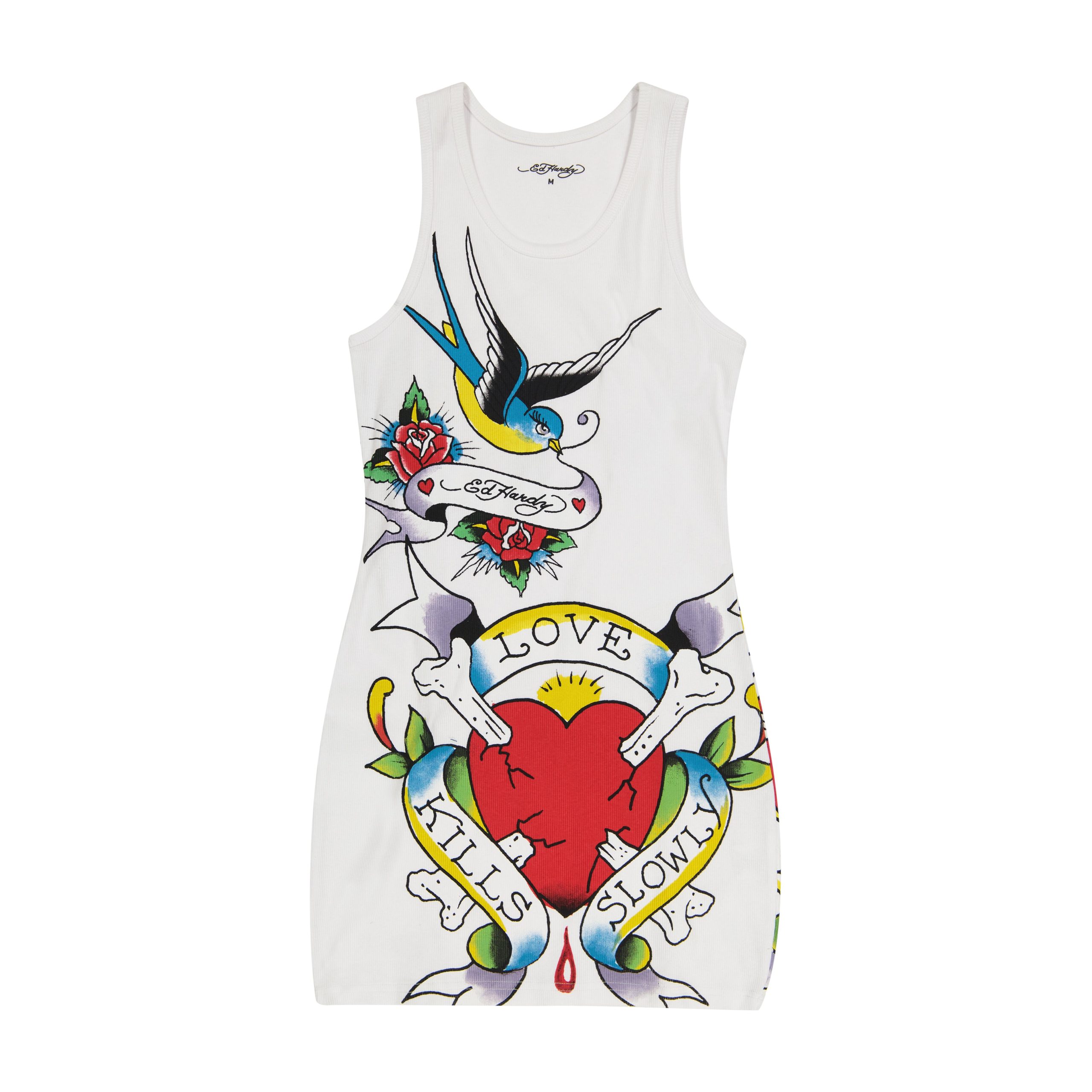 LKS Heart Rib Tank Dress